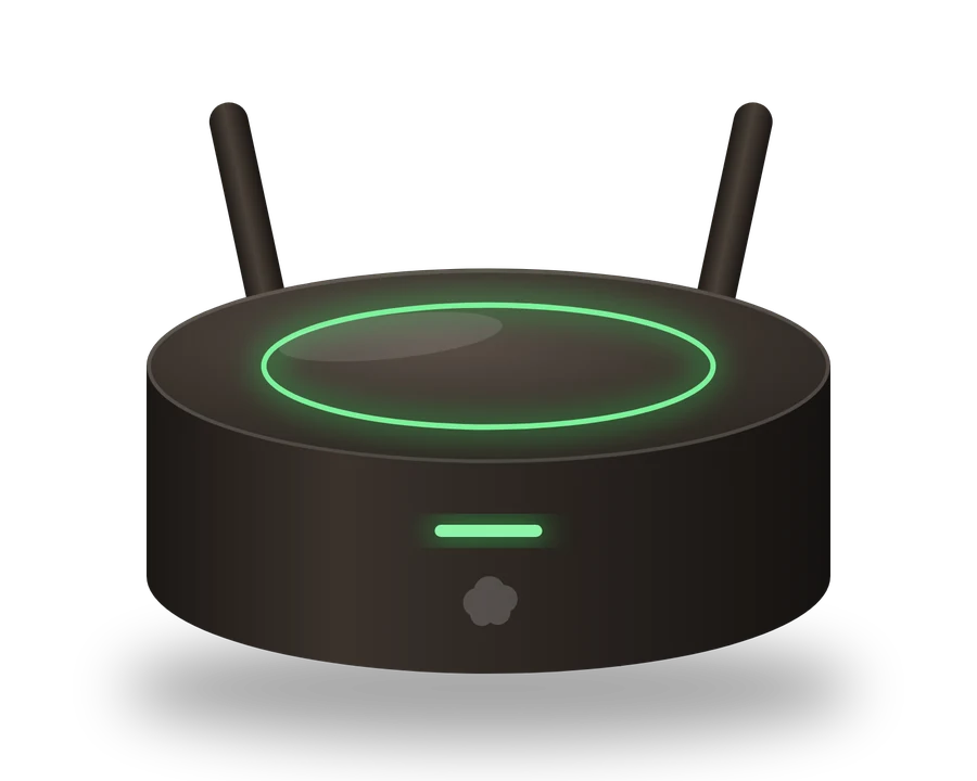 Concept render of the Hearth hub: a dark puck with a glowing green ring on top